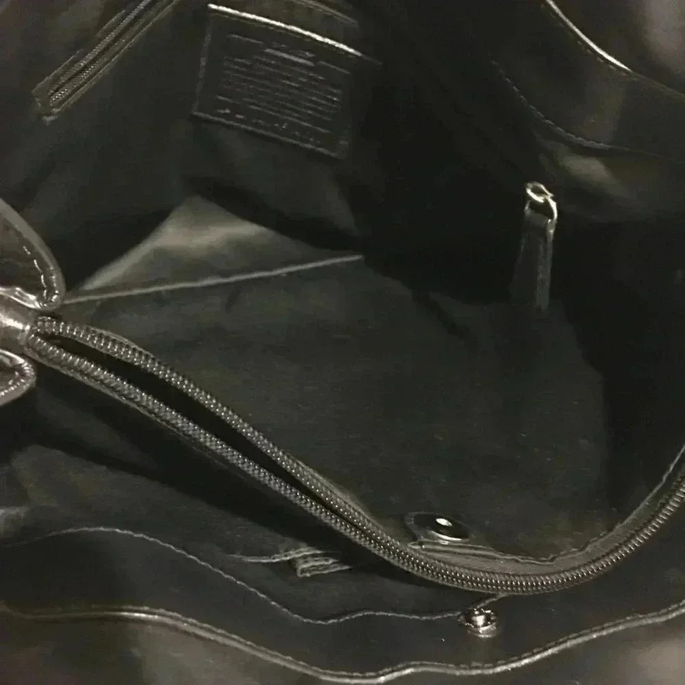 Coach Black leather satchel handbag